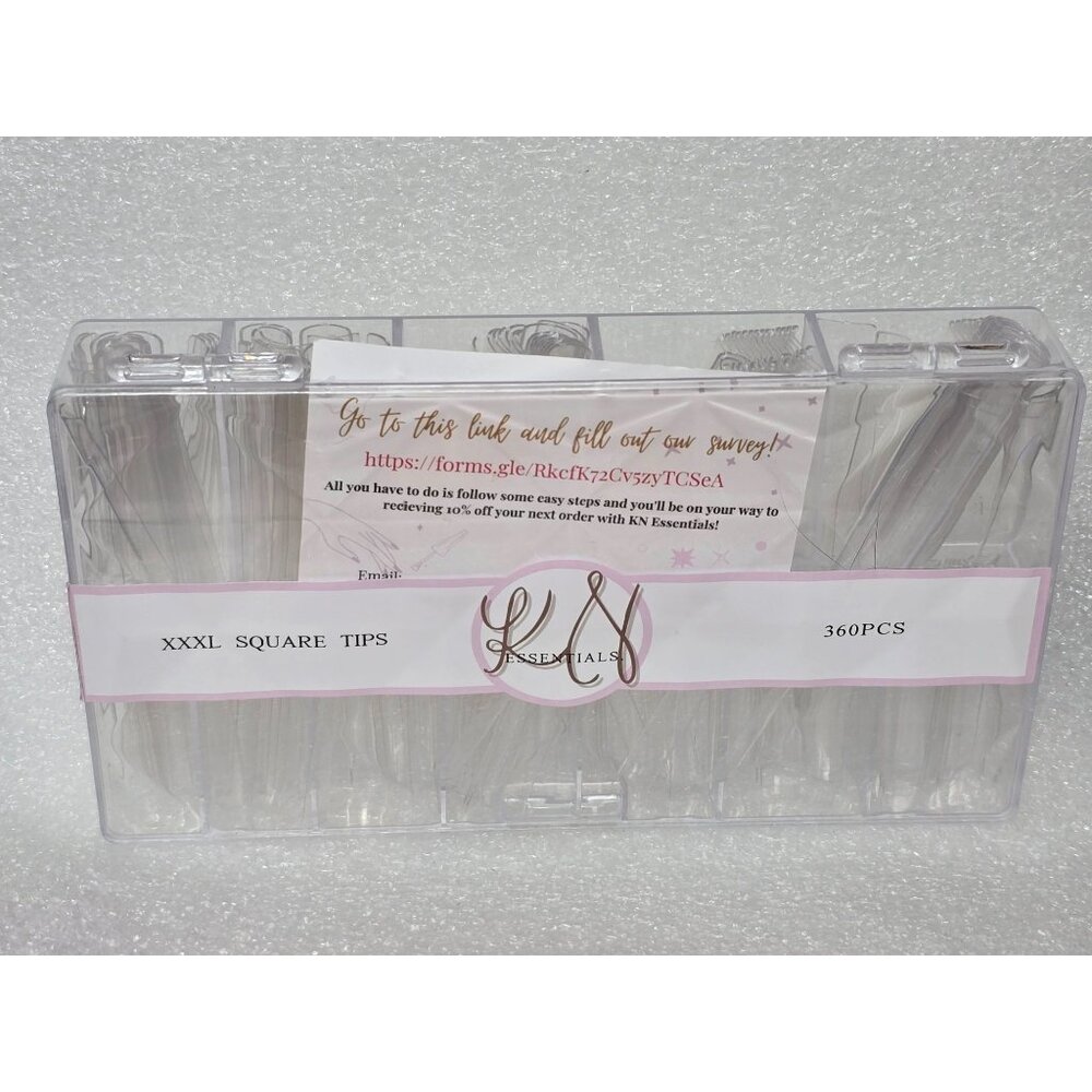 XXXL Square Nail Tips 360 PCS By Ex Essentials